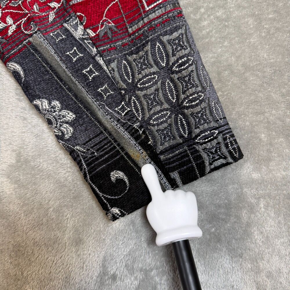 Vintage Renaissance Tapestry Patchwork Jacket Red… - image 6